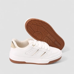 Tênis Casual Feminino Gabriela Dourados Branco