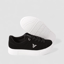 Tênis Casual Feminino Via Marte Nobuck Preto