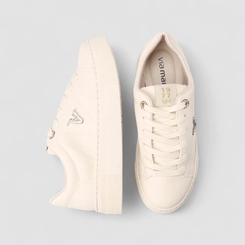 Tênis Casual Feminino Via Marte Strass Marfim