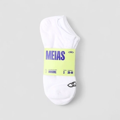 Meia Olympikus Invisível Kit 3 pares 39-44 Branca
