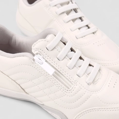 Tênis Casual Feminino Kolosh Zíper Lateral Branco