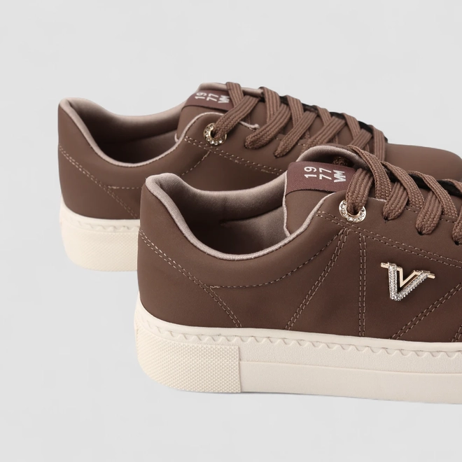 Tênis Casual Feminino Via Marte Marrom