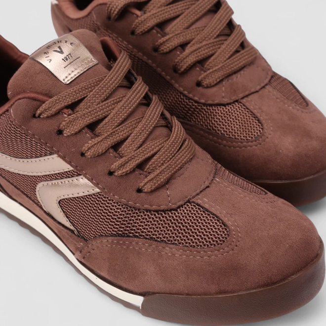 Tênis Casual Feminino Via Marte Camurça Marrom