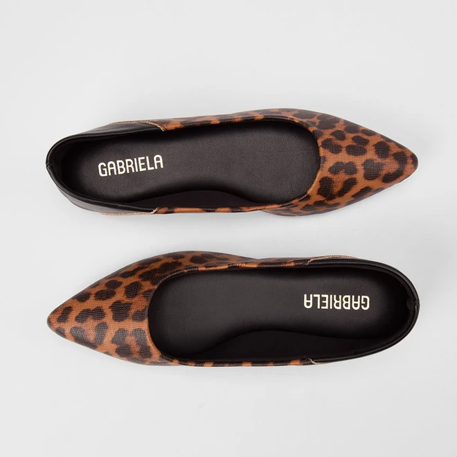 Sapatilha Feminina Gabriela Animal Print Onça Multicolor