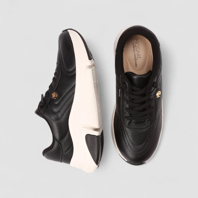Tênis Casual Feminino Modare Preto