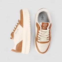 Tênis Casual Feminino Ollie Originals Bege & Marrom