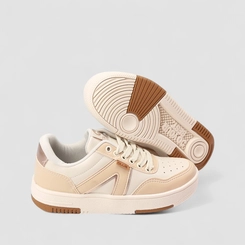 Tênis Casual Feminino Ollie Originals Off White & Bege