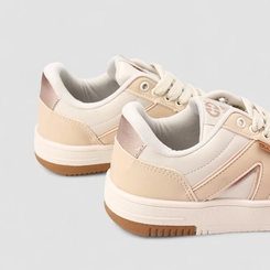 Tênis Casual Feminino Ollie Originals Off White & Bege