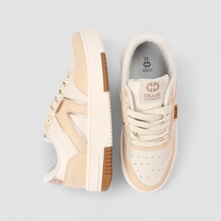 Tênis Casual Feminino Ollie Originals Off White & Bege