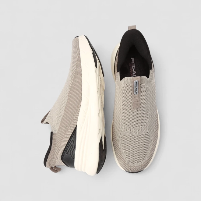 Slip On Masculino Pegada Levitech Original Mesh Cinza