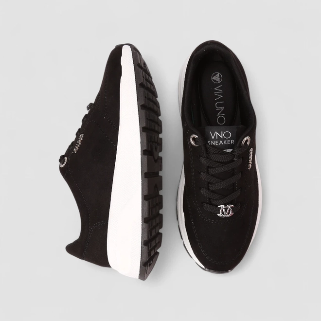 Tênis Feminino Via Uno Camurça Nobuck Preto