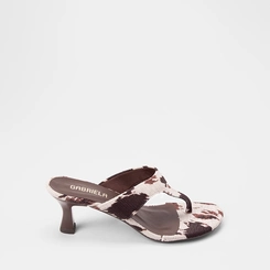 Tamanco Feminino Gabriela Nobuck Animal Print Vaca Multicolor