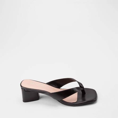 Tamanco Feminino Penélope Salto Geométrico Preto