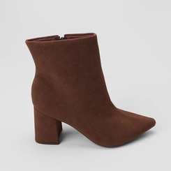 Ankle Boot Feminina Penélope Salto Bloco Camurça Marrom