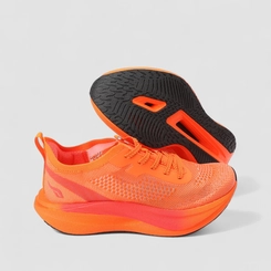 Tênis Esportivo Masculino Torx Knit Laranja Neon com Placa de Carbono