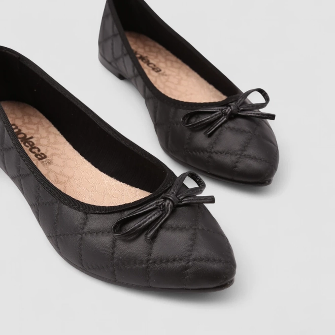 Sapatilha Feminina Moleca Laço Preto