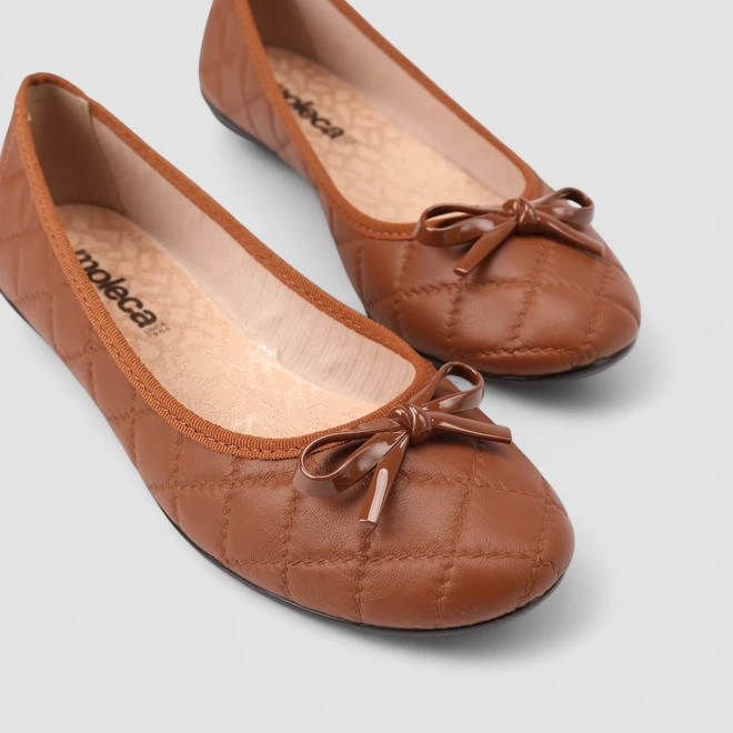 Sapatilha Feminina Moleca Laço Marrom