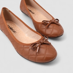 Sapatilha Feminina Moleca Laço Marrom