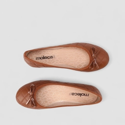 Sapatilha Feminina Moleca Laço Marrom