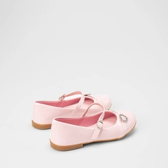 Sapatilha Boneca Infantil Gabrielinha Enfeite Coração Strass & Verniz Rosa