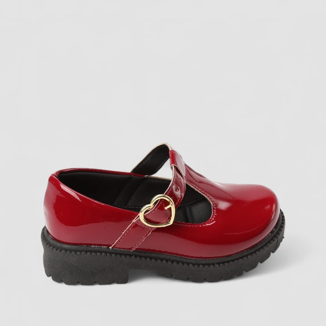 Mocassim Infantil Gabrielinha Fivela Coração Vermelho