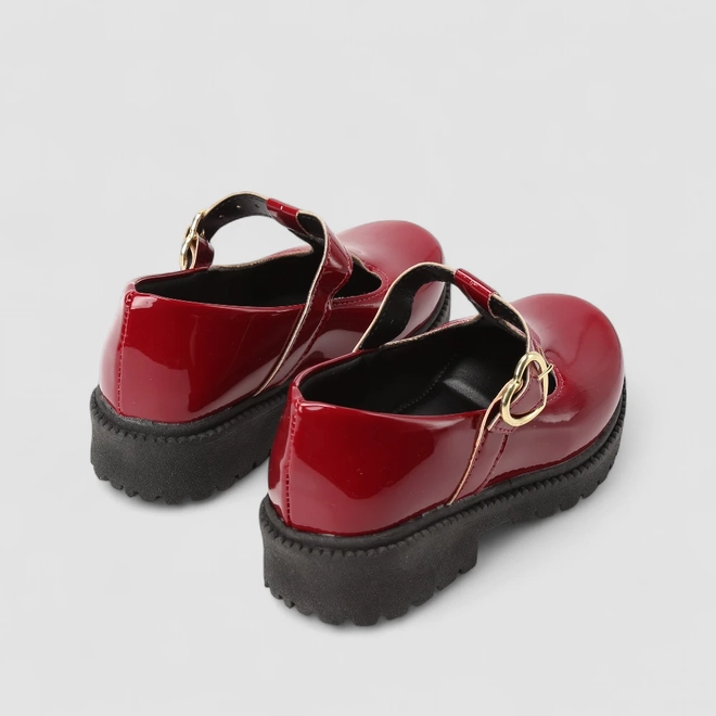 Mocassim Infantil Gabrielinha Fivela Coração Vermelho