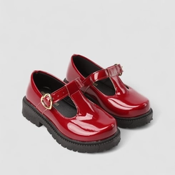 Mocassim Infantil Gabrielinha Fivela Coração Vermelho