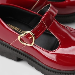 Mocassim Infantil Gabrielinha Fivela Coração Vermelho