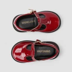 Mocassim Menina Gabrielinha Detalhe Coração Vermelho