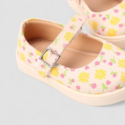 Sapatilha Bebê Gabrielinha Floral Off White
