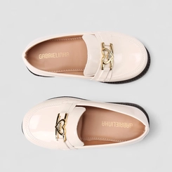 Sapato Infantil Gabrielinha Fivela Coração Offwhite