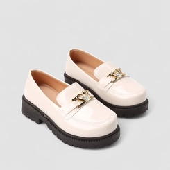 Sapato Infantil Gabrielinha Fivela Coração Offwhite