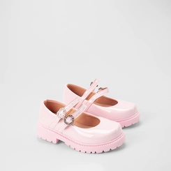 Sapatilha Boneca Infantil Gabrielinha Detalhe Coração Strass & Verniz Rosa