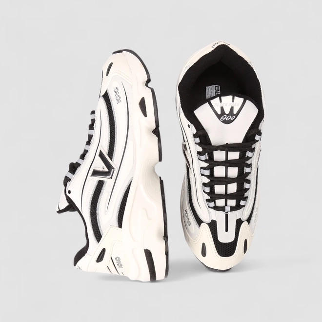 Tênis Esportivo Masculino Black Free Mesh Off White & Preto