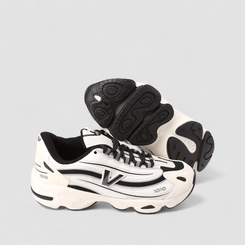Tênis Esportivo Masculino Black Free Mesh Off White & Preto