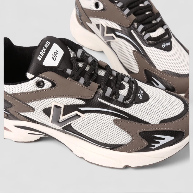 Tênis Esportivo Masculino Black Free Mesh Grafite & Off White