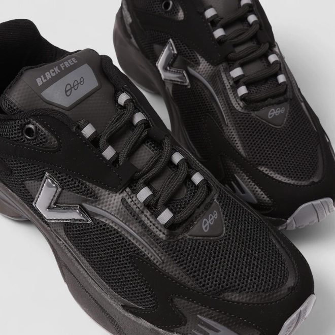 Tênis Esportivo Masculino Black Free Mesh Preto
