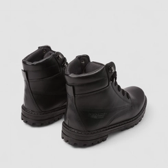 Bota Coturno Masculino Pegada Original Couro Preto