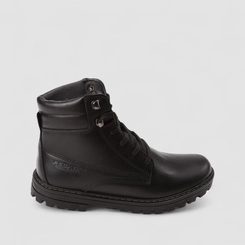 Bota Coturno Masculino Pegada Original Couro Preto