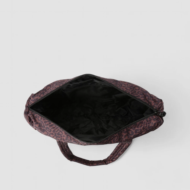 Bolsa Shopping Bag Vertus Grande Gym Bag Puffer Animal Print Onça Multicolor