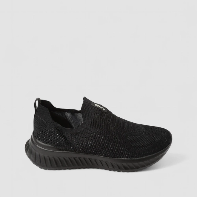 Slip On Esportivo Masculino Actvitta Calce Fácil Knit Preto