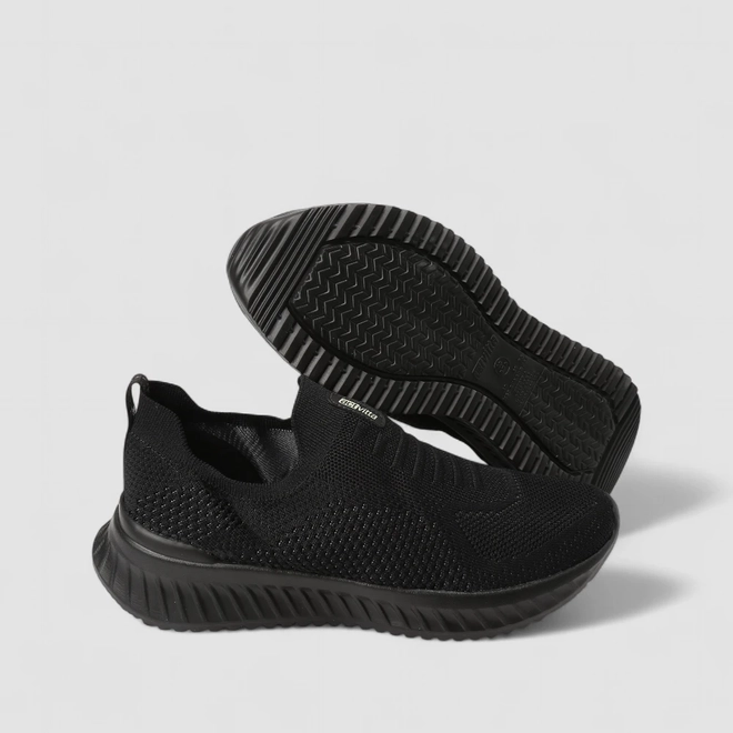 Slip On Esportivo Masculino Actvitta Calce Fácil Knit Preto