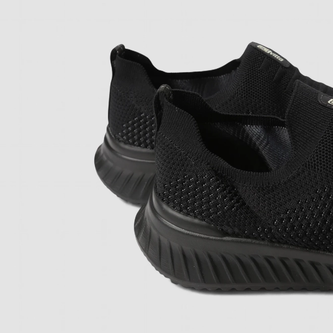 Slip On Esportivo Masculino Actvitta Calce Fácil Knit Preto