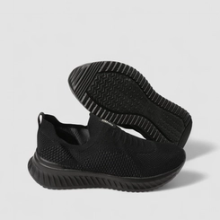 Slip On Esportivo Masculino Actvitta Calce Fácil Knit Preto