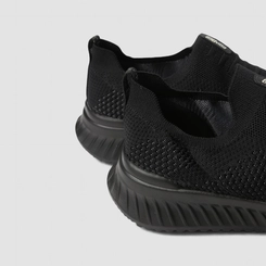 Slip On Esportivo Masculino Actvitta Calce Fácil Knit Preto