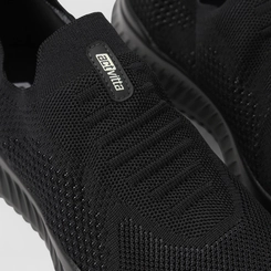 Slip On Esportivo Masculino Actvitta Calce Fácil Knit Preto