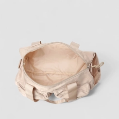 Bolsa Esportiva Vertus Grande Gym Bag Bolsos Frontais Bege