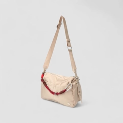 Bolsa Transversal Vertus Pequena Detalhe Corda & Ilhós Bege
