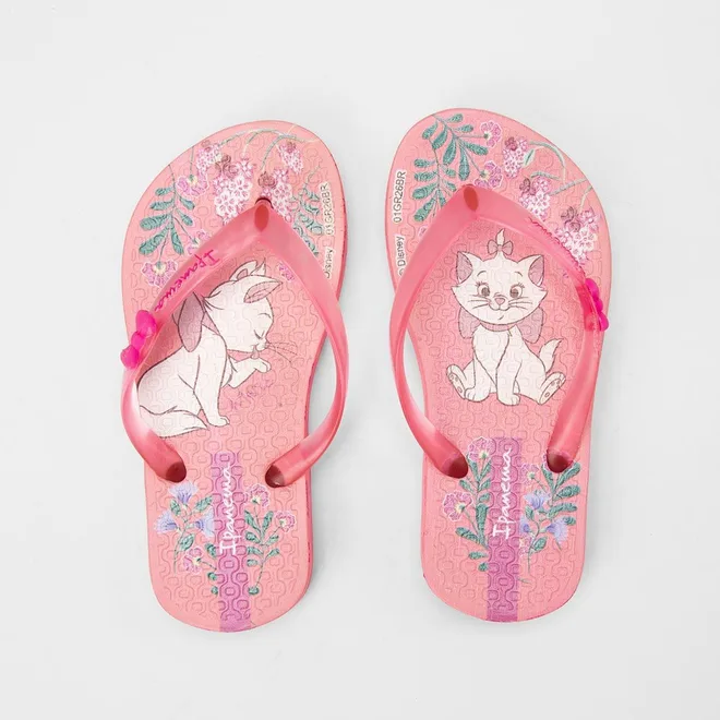 Chinelo Bebê Ipanema Disney Joy Gatinha Marie Rosa