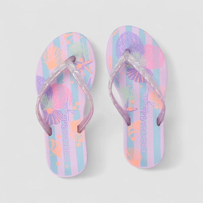 Chinelo Infantil Grendha Fundo Do Mar Roxo